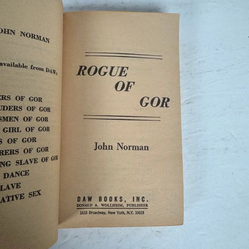 Rogue of Gor John Norman‎ 1981 First Printing DAW Books Sci-Fi Fantasy